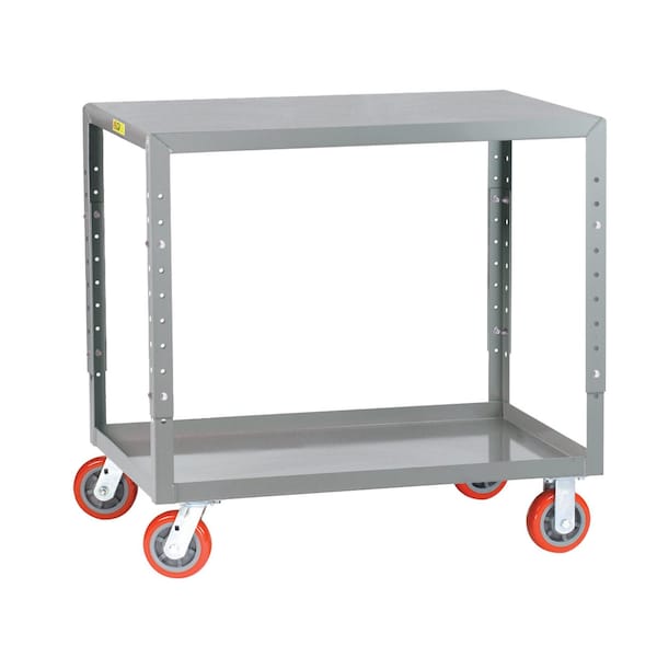 24" x 48" Shelf Size, 3600 lbs. Capacity, 4 Swivel Casters, Adjustable Height